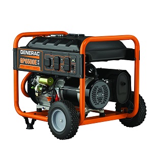 Generac 6515 GP6500E 6500 Running Watts / 8000 Starting watts Gas Powered Portable Generator with Electric Start for home power outage, welding and other power tools.