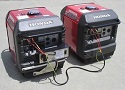 Honda Portable Inverter Super Quiet Generator EU3000is1A 3000 Watts Parallel Capabile on Wheels with Folding Handle.