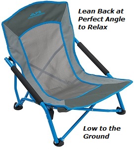 ALPS Mountaineering Rendezvous Folding Camp Chair sits low to the ground with 300 lb. weight capacity for camping, beach, sports events and more.