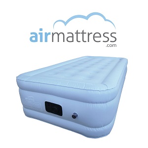 Best Choice Twin XL Raised Inflatable Bed Air Mattress with Fitted Sheet and Bed Skirt and Built-in High Capacity Airbed Pump - Twin Size XL Raised Inflatable Air Mattress Bed.