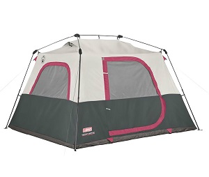 Coleman 6 person instant cabin tent with tall center height.