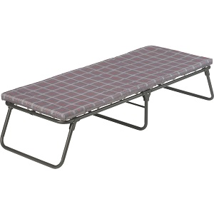 Coleman ComfortSmart Camping Cot. The ComfortSmart folding camp cot has a durable steel frame and can support up to 275 lbs. in weight capacity.  This cot is a good selection for people up to 5 foot 7 inches tall.