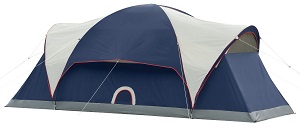 Top Notch Coleman Elite Montana 8 Person Family Camping Tent with Hinged Door for Easy Access.
