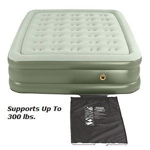Name Brand Coleman SupportRest Double Height Inflatable Air Mattress Guest Room Bed Ideas, Camping Gear Queen Size Elevated Air Bed, Tall Air Mattress for Tent Camping.