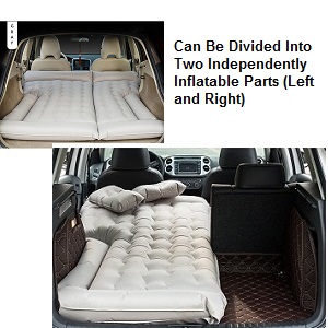 Two Part Inflatable Air Bed Mattress for SUV Cargo Area.