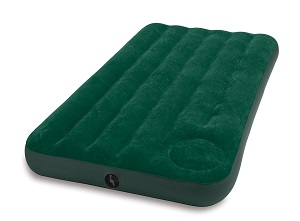 Intex Single Twin Air Bed Outdoor Camping Downy Inflatable Mattress with Built in Foot Pump 66927e.