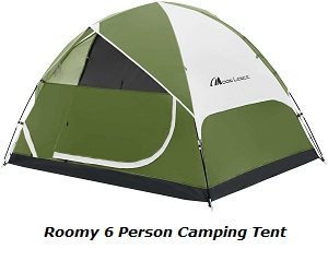 Moon Lence Camping Tent 6 Person Family Outdoor Waterresistant, UV Resistant Hiking Hunting Tent Shelter.