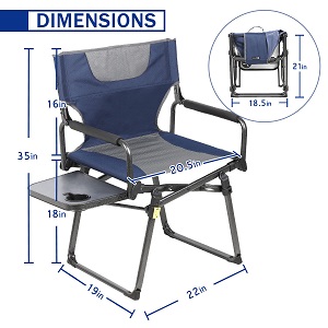 Favored Heavy Duty Folding Camping Directors Chair With Attached