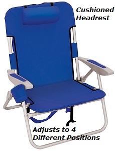 Rio Gear Loe Height Big Guy Camping, Fishing Lightweight Backpacking Chair with armrest, 300lb. Low 11 inch height from the ground.