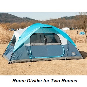 TimberRidge 10 Person Large Family Group 2 Room Dome Camping Tent with room divider for two Rooms, 3 Seasons.