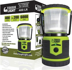 Camping LED Rechargeable Lantern for Camping, Emergencies. This rechargeable camping lantern is perfect for charging your cell phone and providing light while camping and during power outages at home.