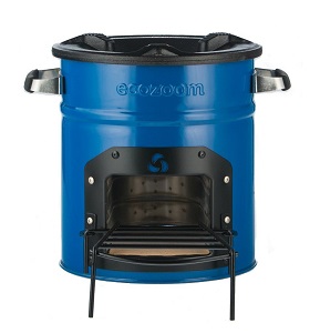 Portable Outdoor Wood Burning EcoZoom Rocket Dura Stove for Camping or Off Grid Cooking.