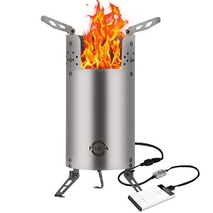 PELADA Wood Burning Stainless Steel Portable Camping Stove.