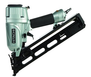 Hitachi NT65MA4 15-Gauge angled finish nailer for crown and base moldings, window and door casings, cabinets, chair rails, exterior trim and staircases.