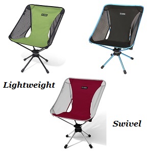 Helinox Very Light Folding Swivel Chair for Backpacking, Camping, Beach. Perfect as a lightweight backpack beach chair during those summer vacations.