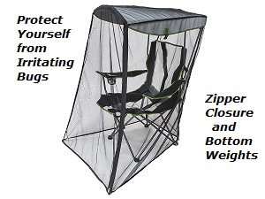 Kelsyus Original Folding Outdoor Canopy Chair with Bug Guard.