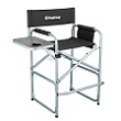 KingCamp Directors Chair Tall with Steel Frame Collapsible with Side Table, Cup Holder, Footrest, Side Storage Bag with Weight Capacity of 300 lbs.