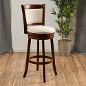 Great Deal Furniture Swivel Bar Stools with High Backrest and Fabric Cover.