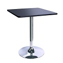 Leopard Square Top Adjustable Pub Table with chrome leg and base.