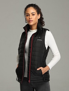 Stylish Heated Vest for Women to stay warm during outdoor winter activities or in some cold indoor enviorments. 