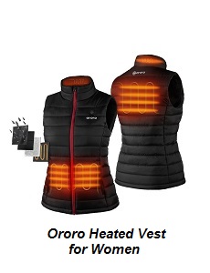 Lightweight heated vest for women in Heated Clothing. This heated vest for women is perfect for staying warm while walking the dog, cold indoor environments, outdoor winter activities.
