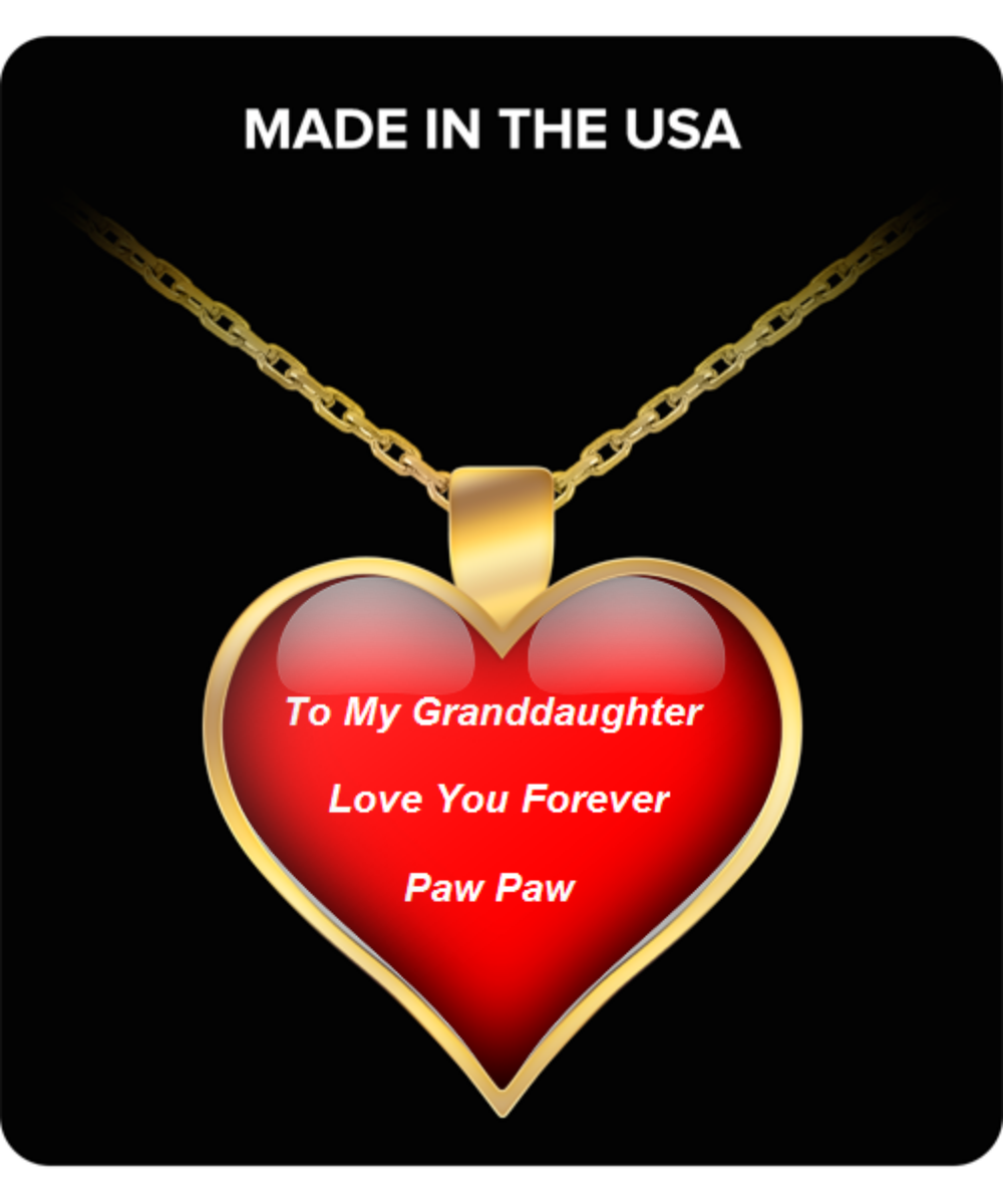 Granddaughters always hold a special place in Paw Paw's heart. This small, but meaningful heart necklace shares your love for your granddaughter in a way that she can rememer that forever.