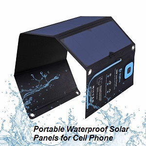 Lightweight, Easy to Carry, BigBlue Digital Ammeter Foldable Solar Charger for iPhone, iPad and more.