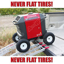 Wheel Kit for Honda Generator EU3000is -Solid Never Flat Tires - All Terrain Cart.