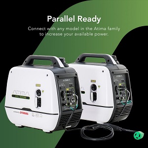 Parallel Capable Atima 2000 watt small portable quiet inverter generator.