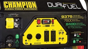 Champion Dual Fuel 100165 7500 Watt Electric Start Portable Generator