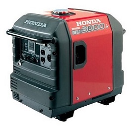 Honda EU3000iS Gas Powered Quietest Inverter Portable Generator for Camping, RV Park, Tailgating, Food Van, Power Tools, Boat and more. Nice generator size for small camper or small house.