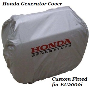 Honda EU2000i Portable Silver Generator Cover - Water Resistant Protective Rain and Dust Storage Cover for Honda Portable Generator EU2000i in Silver Color.