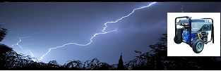 Lightning and Portable Generator