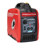 Easy to Carry Predator 2000 Watt Quiet Inverter Generator with Parallel Capability, 2.8 HP Engine.