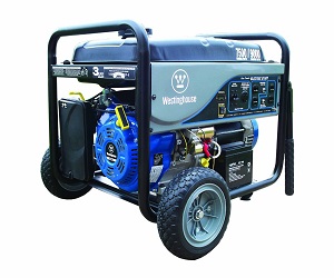 One Touch Electric Start Westinghouse Portable Gas Generator 7500 Running Watts for home power outage.