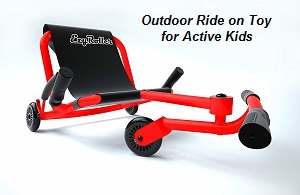 Unique Outdoor EzyRoller Neon Red Ride On Toys for Kids.