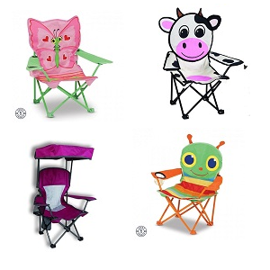 Kids Outdoor Folding Camp Chairs so Children can sit while viewing nature with their binoculars.