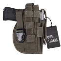 OneTigris Molle Belt Holster, Tiger Green for 1911 45  92 9 Glock, Right Handed.