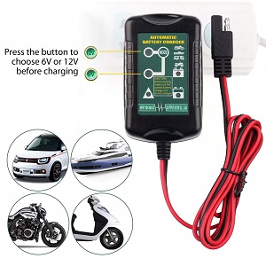 Battery Maintainer by providing a trickle charge to your car, boat, motorcycle, lawn mower or portable generator battery.