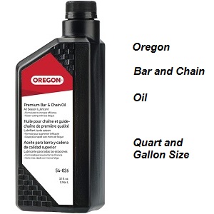 Oregon 54 026 Premium Quality Bar and Chain Oil, 1 qt for your chainsaw lubrication. This super grade luricant can be used for hot or cold weather cutting. Oil lubricates all of the cutting components for your chainsaw which reduces rust and ear and tear of the saw.