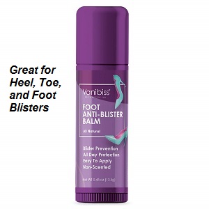 Foot anti blister balm. Blister Prevention for your feet. Anti-blister balm stick is one of the best anti-blister products to help treat and prevent blisters on your toe, heel, etc. on your foot caused by your hiking boots or walking shoes.