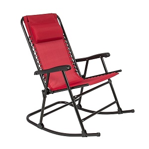 Red Folding Rocking Chair for Camping, Patio by Best Choice Products. Great portale rocking chair for camping, your front porch, outdoor lawn rocking chair and most anywhere you just want to relax for a while. Best Choice portable folding rocking chair in red with durable steel frame.
