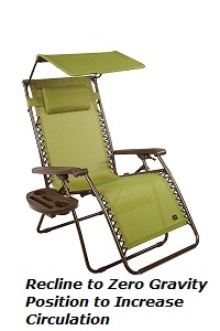 Bliss Hammocks Folding Zero Gravity Free Extra Wide Recliner Chair with Shade Canopy and Cup Holder Tray.