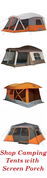 Camping Tents with Airy Screen Porch.