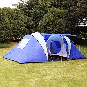 GOPLUS 6-8 Person / Man Waterproof Tunnel Camp Tent 2 Rooms and Liv Rm (Tunnel) for Hiking, Camping, Family Tent.