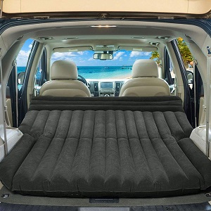 Car Double Inflatable Air Bed Mattress for Cargo Area, Bed for Outdoors with Double Pillow. Nice bed for car camping.