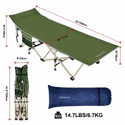 Heavy Duty Folding Camping Cot Bed.
