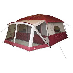 Ozark Trail 12 Person Tent with Screen Porch, Camp Outdoor Family Hiking Travel Shelter.