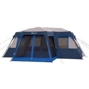 Ozark Trail Big 12 Person 2 Room Instant Cabin Tent with Screen Porch for Camping.