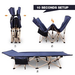 Portable Folding Camping Beds for Adults to use in Tents while Camping Outdoors.